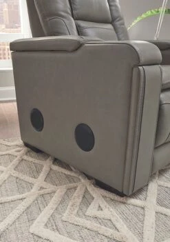 Boerna Gray Power Recliner W/ Wireless Charger And Bluetooth Speakers -Signature Design by Ashley 7360713 recliner 5