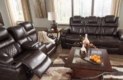 Warnerton Chocolate Power Reclining Living Room Set -Signature Design by Ashley 7540715 7540718 lr set 6