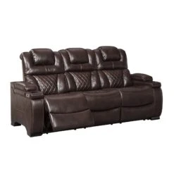 Warnerton Chocolate Power Reclining Sofa W/ Adjustable Headrest -Signature Design by Ashley 7540715 sofa 4 1