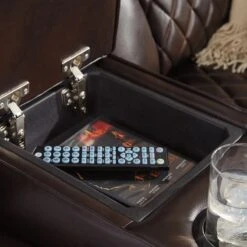 Warnerton Chocolate Power Reclining Living Room Set -Signature Design by Ashley 7540718 loveseat 7