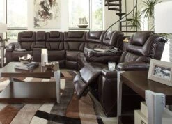 Warnerton Chocolate Power Reclining Sectional Set W/ Adjustable Headrests -Signature Design by Ashley 7540737 77 08 T364 set 3