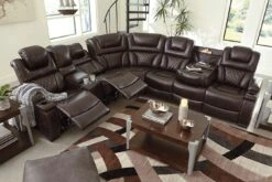 Warnerton Chocolate Power Reclining Sectional Set W/ Adjustable Headrests -Signature Design by Ashley 7540737 77 08 T364 set 4