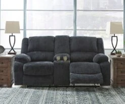 Draycoll Slate Power Reclining Living Room Set -Signature Design by Ashley 7650496 pwr loveseat 1