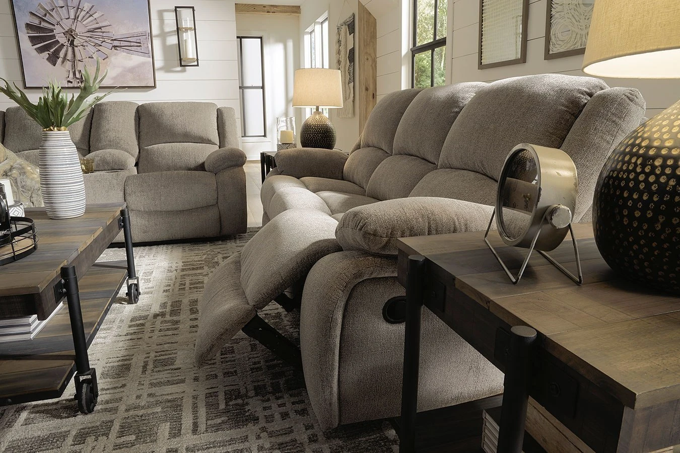 Draycoll Pewter Reclining Living Room Set 9 Draycoll Pewter Reclining Living Room Set - Image 9