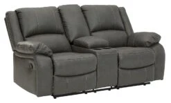 Calderwell Gray Reclining Loveseat W/ Console -Signature Design by Ashley 7710394 loveseat 4