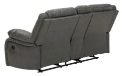 Calderwell Gray Reclining Loveseat W/ Console -Signature Design by Ashley 7710394 loveseat 6