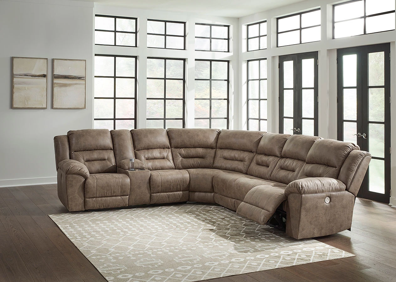 Ravenel Fossil Power Reclining Sectional 1 Ravenel Fossil Power Reclining Sectional