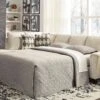 Abinger Natural Left Chaise Sectional W/ Sleeper