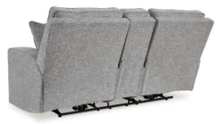 Biscoe Pewter Power Reclining Console Loveseat W/ Adjustable Headrests -Signature Design by Ashley 9050318 loveseat 6