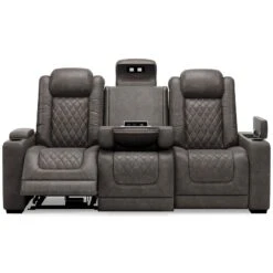 HyllMont Gray Power Reclining Living Room Set W/ Adjustable Headrests -Signature Design by Ashley 9300315 sofa 4