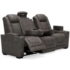 HyllMont Gray Power Reclining Living Room Set W/ Adjustable Headrests -Signature Design by Ashley 9300315 sofa 6