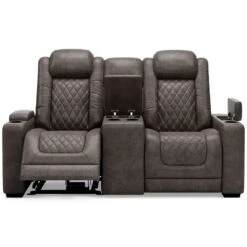 HyllMont Gray Power Reclining Living Room Set W/ Adjustable Headrests -Signature Design by Ashley 9300318 loveseat 3