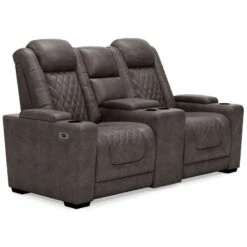 HyllMont Gray Power Reclining Living Room Set W/ Adjustable Headrests -Signature Design by Ashley 9300318 loveseat 4