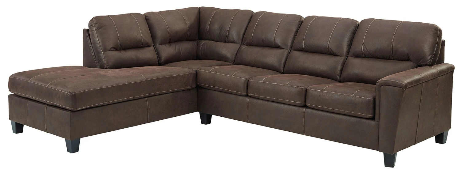 Navi Chestnut Left Chaise Sectional 2 Navi Chestnut Left Chaise Sectional - Image 2