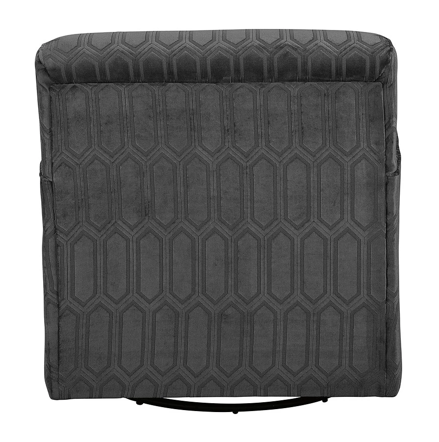 Zarina Graphite Swivel Accent Chair 4 Zarina Graphite Swivel Accent Chair - Image 4