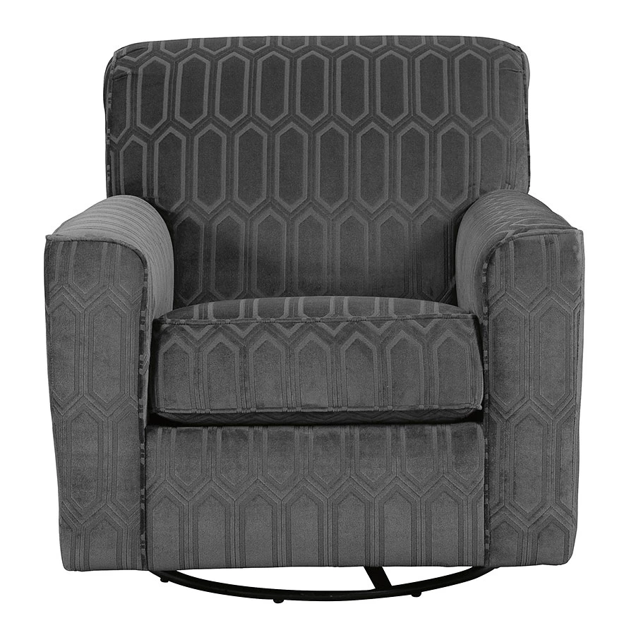 Zarina Graphite Swivel Accent Chair 2 Zarina Graphite Swivel Accent Chair - Image 2