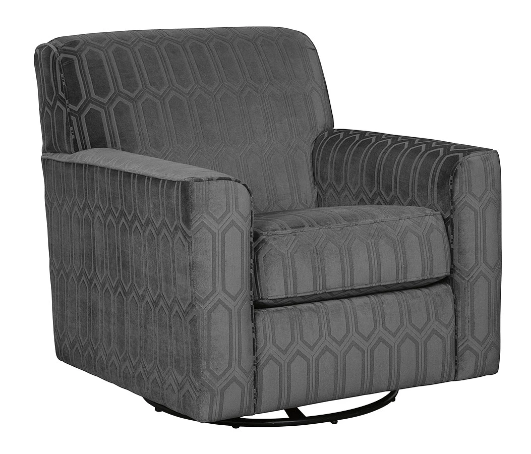 Zarina Graphite Swivel Accent Chair 3 Zarina Graphite Swivel Accent Chair - Image 3
