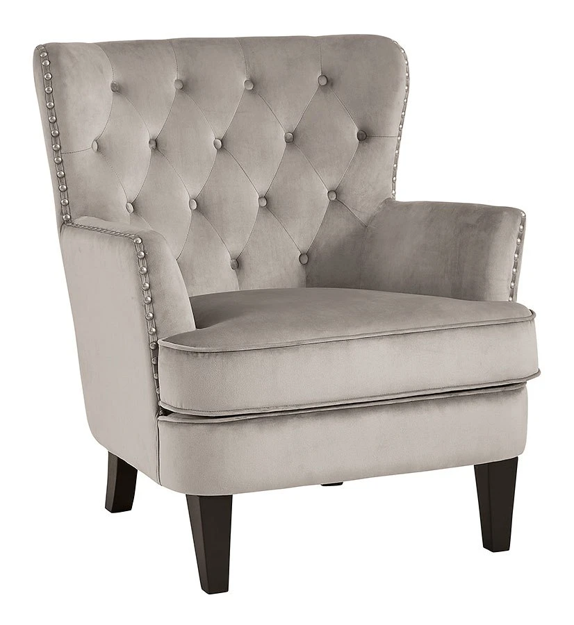 Romansque Accent Chair (Beige Velvet) 2 Romansque Accent Chair (Beige Velvet) - Image 2