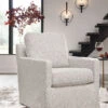 Nenana Next-Gen Nuvella Stone Swivel Glider Accent Chair