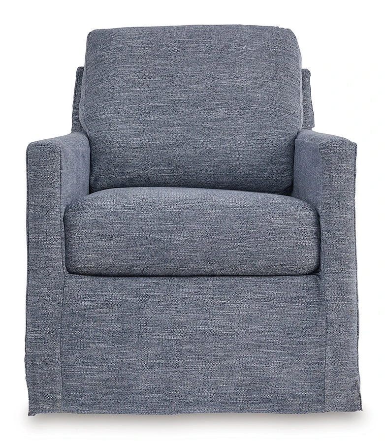 Nenana Next-Gen Nuvella Denim Swivel Glider Accent Chair 2 Nenana Next-Gen Nuvella Denim Swivel Glider Accent Chair - Image 2