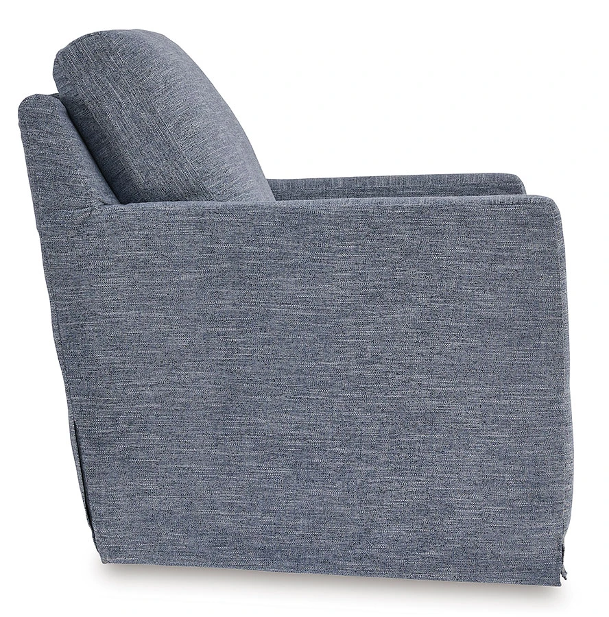 Nenana Next-Gen Nuvella Denim Swivel Glider Accent Chair 4 Nenana Next-Gen Nuvella Denim Swivel Glider Accent Chair - Image 4