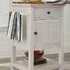 Boderidge Antique White Bar Cart