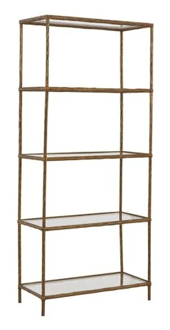 Ryandale Bookcase (Antique Brass) 7 Ryandale Bookcase (Antique Brass) -Signature Design by Ashley A4000441 bookcase 4