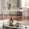 Chaseton Bar Cart (Clear And Silver)