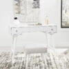 Thadamere Vanity W/ Stool (White)