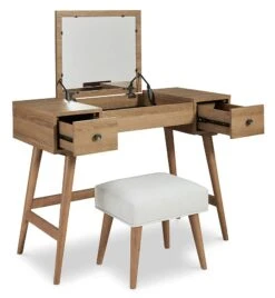 Thadamere Vanity W/ Stool (Light Brown) 11 Thadamere Vanity W/ Stool (Light Brown) -Signature Design by Ashley B060 22 vanity 5