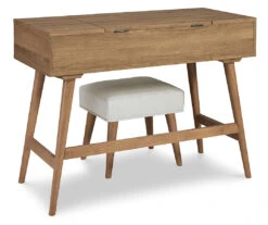 Thadamere Vanity W/ Stool (Light Brown) 13 Thadamere Vanity W/ Stool (Light Brown) -Signature Design by Ashley B060 22 vanity 7