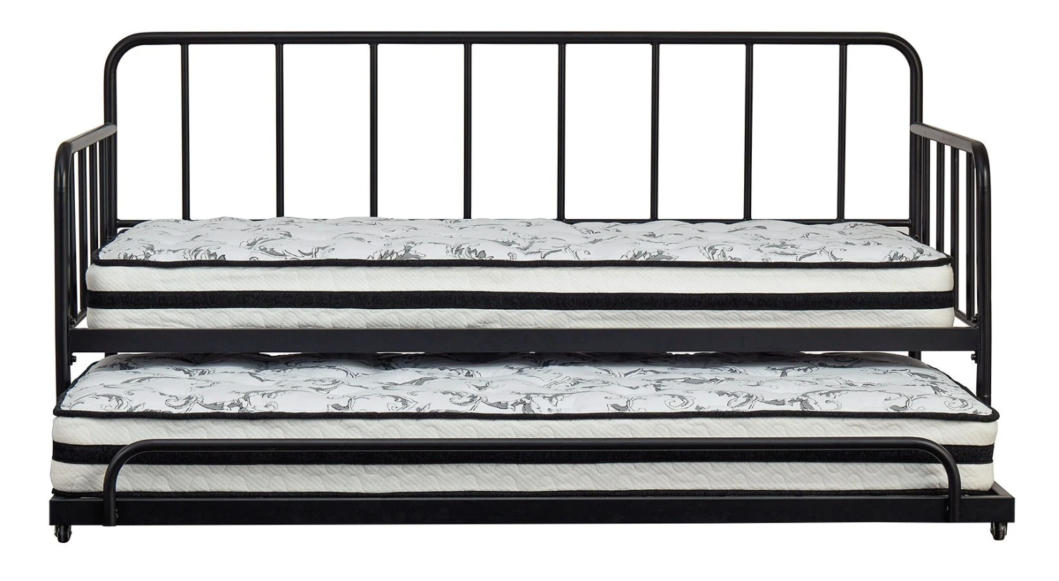 Trentlore Twin Metal Daybed W/ Trundle (Black) 3 Trentlore Twin Metal Daybed W/ Trundle (Black) - Image 3