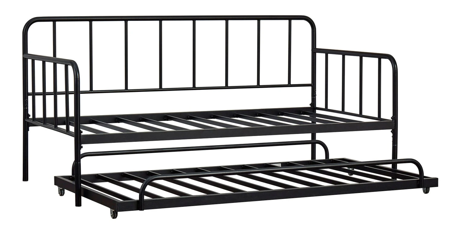 Trentlore Twin Metal Daybed W/ Trundle (Black) 5 Trentlore Twin Metal Daybed W/ Trundle (Black) - Image 5