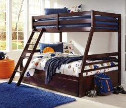 Halanton Twin Over Full Bunk Bed -Signature Design by Ashley B328 58P 58R twin full bunk bed 3 1