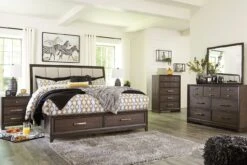 Brueban Sleigh Storage Bedroom Set