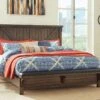 Lakeleigh Panel Bed W/ Bench Footboard