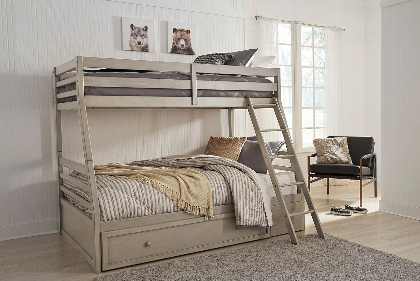 Lettner Twin Over Full Bunk Bed W/ Under Bed Storage 1 Lettner Twin Over Full Bunk Bed W/ Under Bed Storage