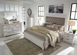 Kanwyn Upholstered Panel Bedroom Set -Signature Design by Ashley B777 157 54 96 br set 3