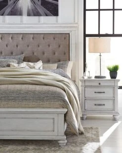 Kanwyn Upholstered Panel Bedroom Set -Signature Design by Ashley B777 157 54 96 br set 4