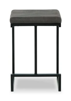 Strumford Gray And Black Upholstered Barstool (Set Of 2) -Signature Design by Ashley D109 124 barstool 3