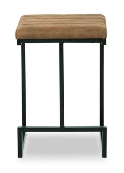 Strumford Caramel And Black Upholstered Barstool (Set Of 2) -Signature Design by Ashley D109 224 barstool 3