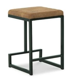 Strumford Caramel And Black Upholstered Barstool (Set Of 2) -Signature Design by Ashley D109 224 barstool 5