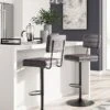 Strumford Tall Swivel Barstool (Smoke Gray) (Set Of 2)