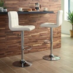 Bellatier Tall Upholstered Swivel Barstool (Bone) (Set Of 2) -Signature Design by Ashley D120 230 barstool 3