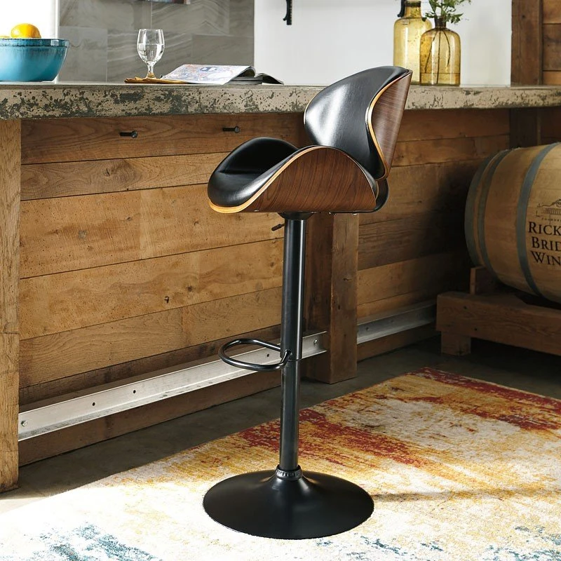 Adjustable Swivel Barstool (Black) 1 Adjustable Swivel Barstool (Black)