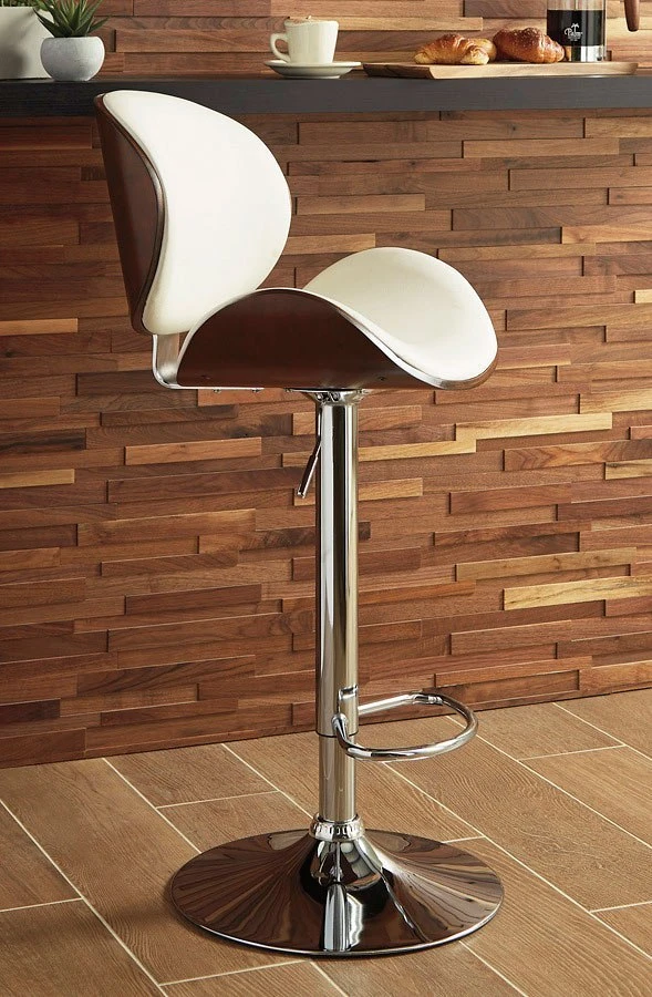 Bellatier Tall Upholstered Swivel Barstool (Bone/Brown) 1 Bellatier Tall Upholstered Swivel Barstool (Bone/Brown)