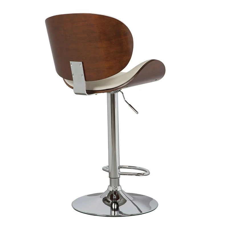 Bellatier Tall Upholstered Swivel Barstool (Bone/Brown) 3 Bellatier Tall Upholstered Swivel Barstool (Bone/Brown) - Image 3
