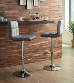 Bellatier Gray Tall Swivel Barstool (Set Of 2)