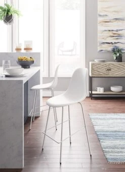 Forestead White Barstool (Set Of 2)