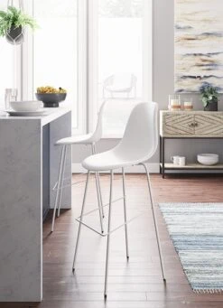 Forestead White Tall Barstool (Set Of 2)